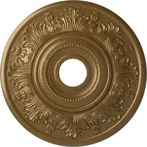 Ekena Millwork Vienna Ceiling Medallion (Fits Canopies up to 6 1/2"), 20"OD x 3 1/2"ID x 1 1/2"P, Pale Gold CM20VIPAS - main